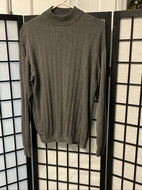 jf j.ferrar Men's Charcoal Ribbed Turtleneck Sweater excellent condition